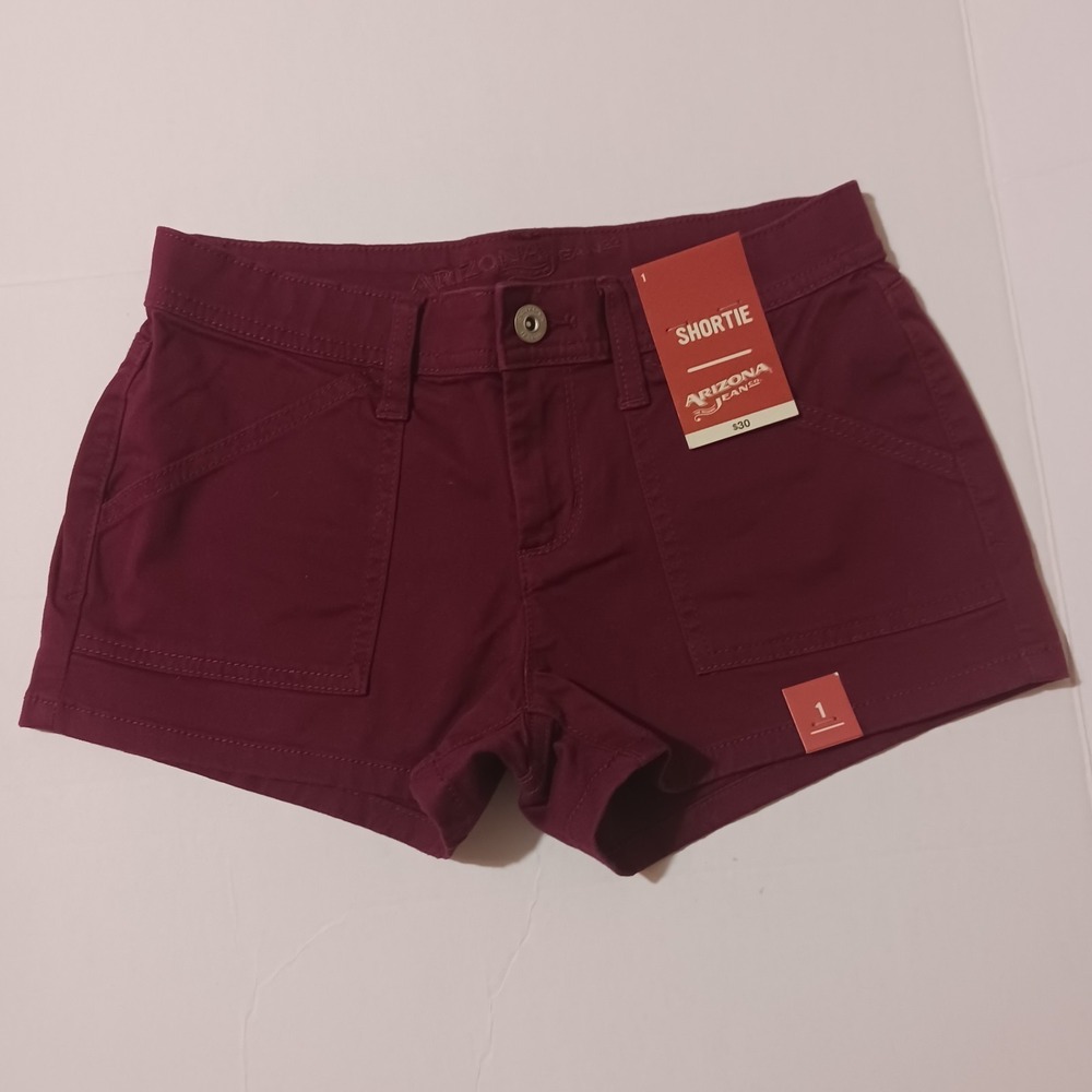 Arizona‎ women's shorts maroon size juniors 1